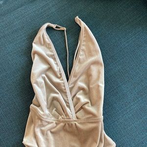 $ firm Velour Bodysuit